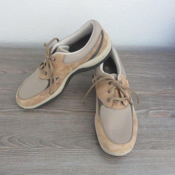 Columbia Other - Men's Columbia Omni Grip Suede Leather & Mesh Tan Sneakers Size 12